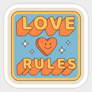 Love rule Sticker